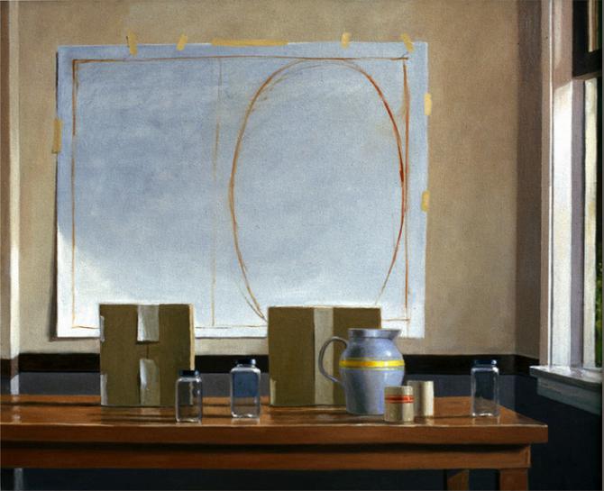 'Still Life with Oval', oil on canvas, 40x48', 2002; private collection