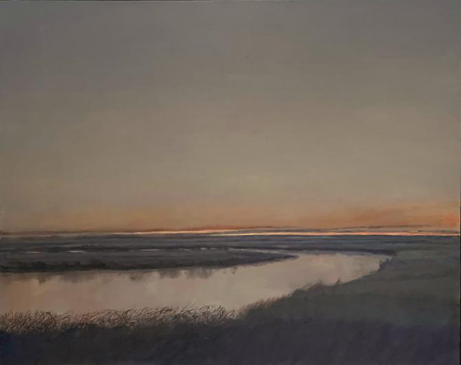 "Early Morning in the Tundra - Alaska", 2025, oil on canvas, 44" x 54"