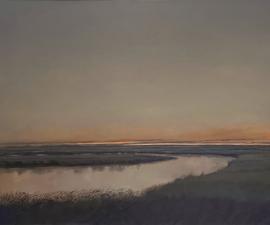 "Early Morning in the Tundra - Alaska", 2025, oil on canvas, 44" x 54"
